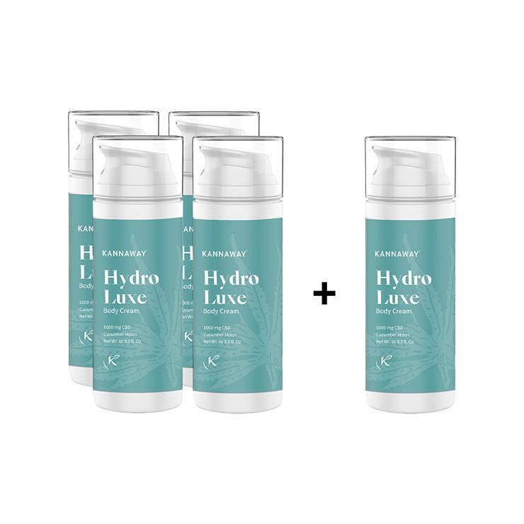 Kannaway Hydro Luxe Body Cream 1000 mg CBD – Bulk Pack 4+1 mit fünf Körpercremes