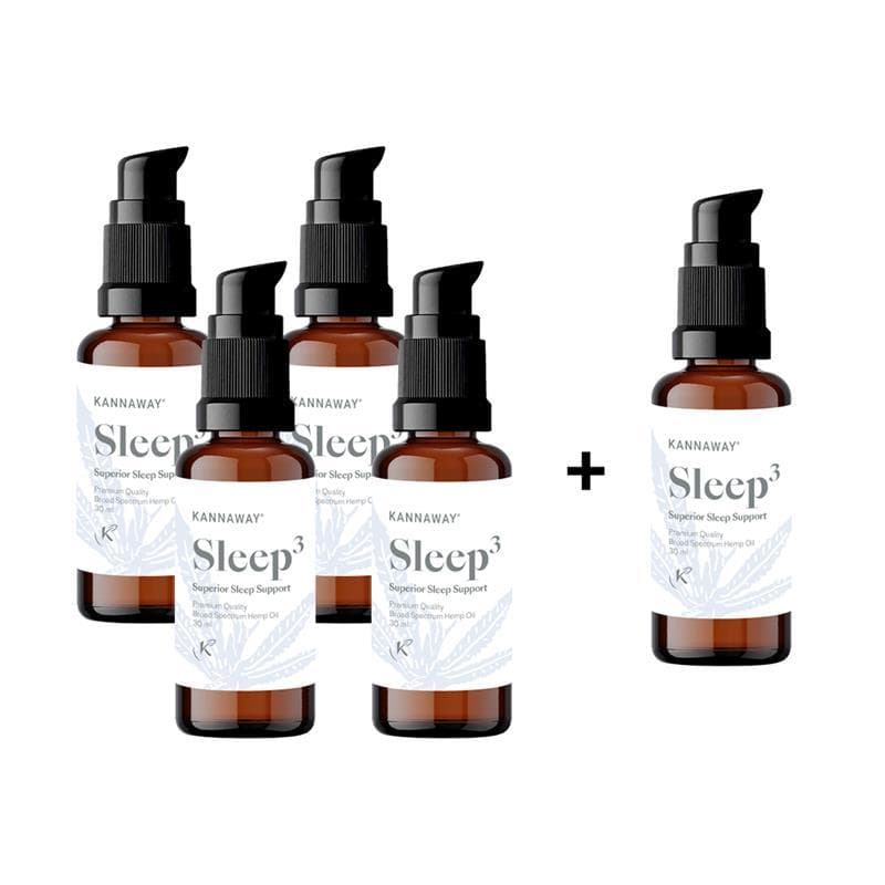 Kannaway Sleep³ Öl 1500 mg CBD 30 ml – Bulk Pack 4+1 mit fünf Flaschen
